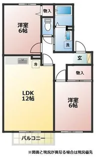 セジュール関戸B棟【2階】の間取り