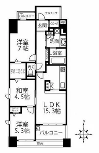 アパガーデンコート烏丸錦【4階】の間取り