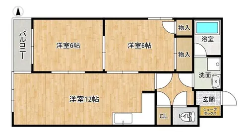 高須賀ハイツ【201号室】の間取り