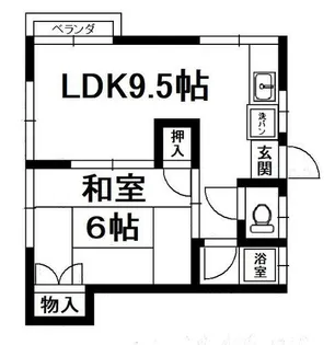 ラガール室見 A棟【201号室】の間取り