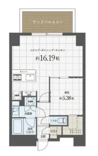 Ropponmatsu View Apartment【8階】の間取り