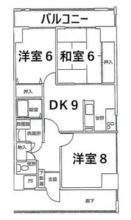 Wajima小雑賀【7階】の間取り