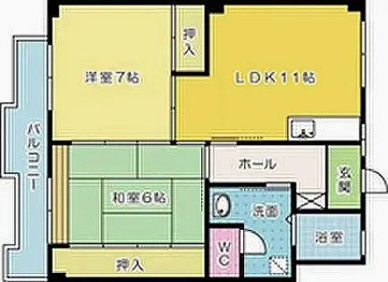 コーポ足立【3階】の間取り