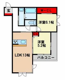 PALAZZO筑紫野【3階】の間取り