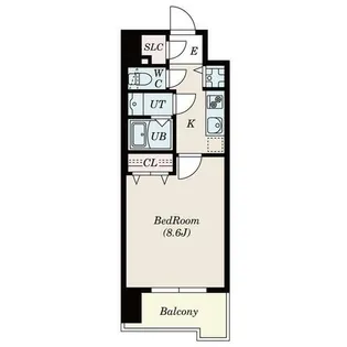 SーRESIDENCE六ツ門ABREASTⅡ【904号室】の間取り