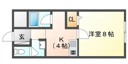 フェニックス豊中【104号室】の間取り