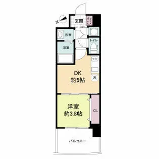 セレニテ京橋クレア【0209号室】の間取り