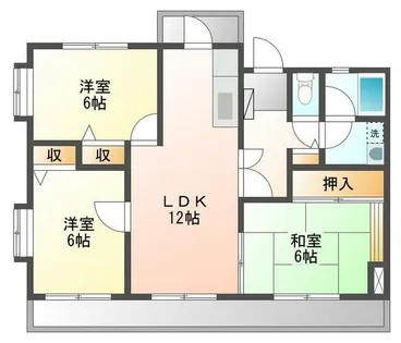 グレース土井Ⅱ【4階】の間取り