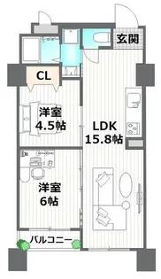勝山タウンハイツ【2階】の間取り