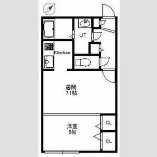 ファインブルーム学園前【2階】の間取り