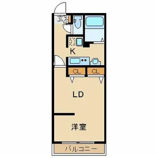 ZESTY医大前【406号室】の間取り