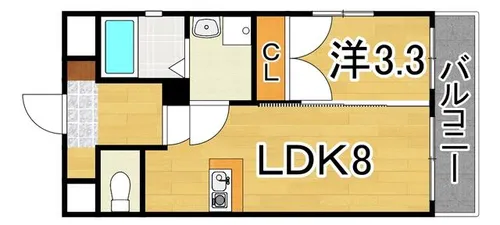 ハーベスト大濠【4階】の間取り