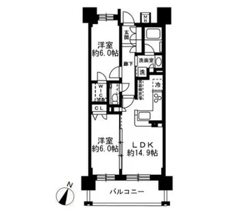 ヌーヴェルワイズ灘駅前【14階】の間取り