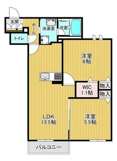 セルディーナ【101号室】の間取り