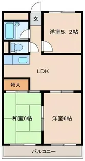 淀川中央マンション【2階】の間取り