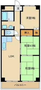 新大阪ウエストハイツ【9階】の間取り