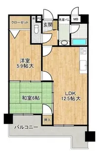 スタシオン海の中道Ⅰ【202号室】の間取り