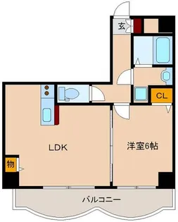 ノルデンハイム東三国ⅢA棟【2階】の間取り