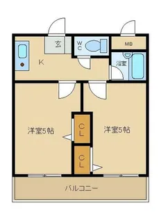 木川東エクセルハイツ【4階】の間取り