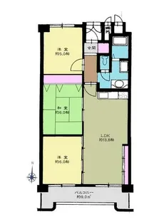 ホワイトキャッスル平針Ⅱ【4階】の間取り