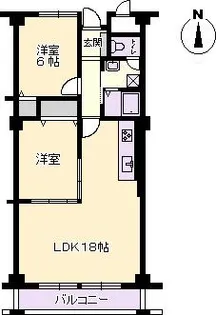 ロワール緑地【507号室】の間取り