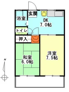 ハイツ川東【2階】の間取り