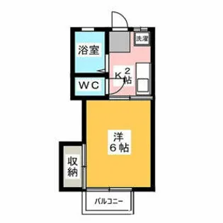 シャトー扇菊【204号室】の間取り