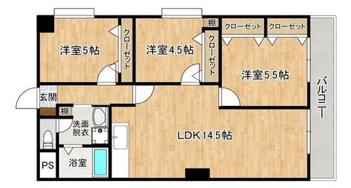 トゥールサンパティック【201号室】の間取り