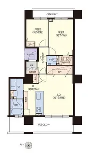 グランファーレ伏見アクアスプリングス【12階】の間取り