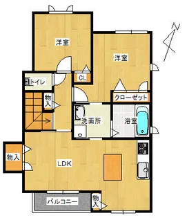 サニーホーム和【201号室】の間取り