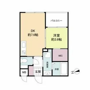 アリス・マナーガーデン谷町【0704号室】の間取り