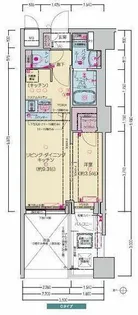 プレサンス堺筋本町ディスティニー【0208号室】の間取り