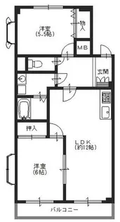 JOYハイツ【2階】の間取り