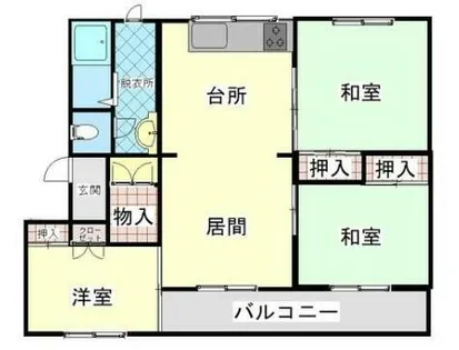 ハイツ山手【1階】の間取り