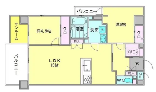 alivio76【4階】の間取り