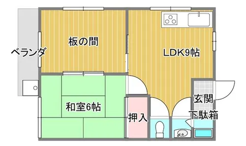 リバーハイツ南館【105号室】の間取り