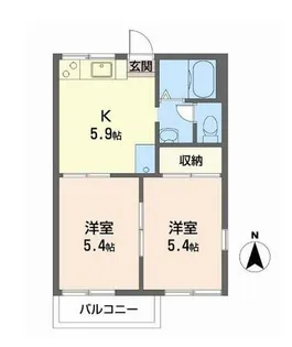 グレイスハイツ2【201号室】の間取り