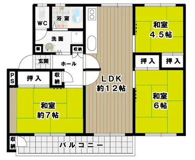 新金岡第2住宅6棟【3階】の間取り