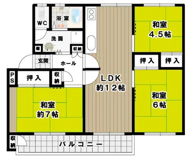 新金岡第2住宅6棟【3階】の間取り
