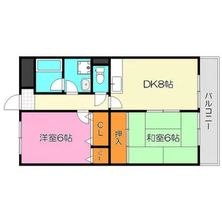 イーストヒル長田【1階】の間取り