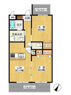 アンセスタ空港南【2階】の間取り