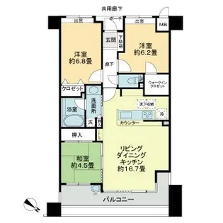 ヒューマインド博多アーバニスタ【14階】の間取り