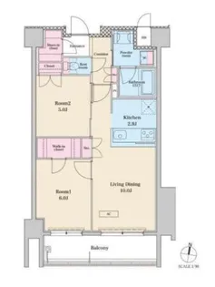 RJRプレシア六本松【7階】の間取り