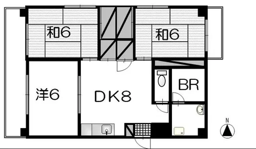 サンハイツA【406号室】の間取り