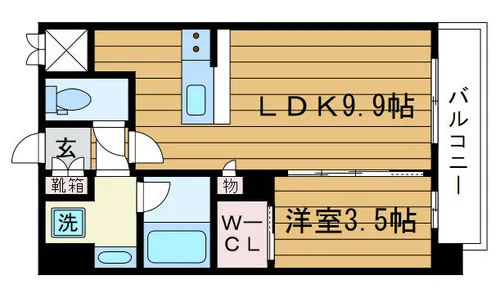 アウラ吹田元町【1階】の間取り