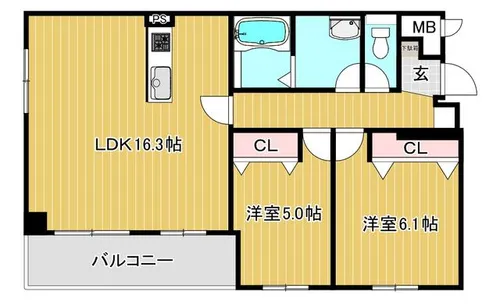 モレラス桑園【3階】の間取り