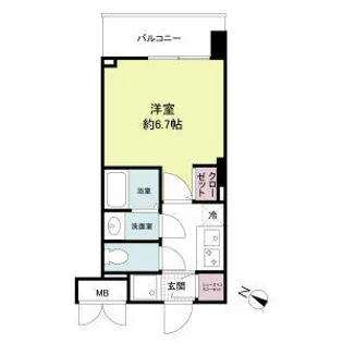 ブランシエスタ西京極【4階】の間取り
