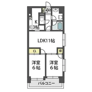 スタシオン鴫【8階】の間取り