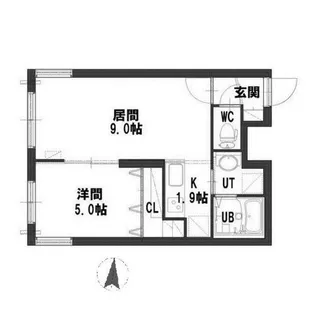 グランメール元町【1階】の間取り