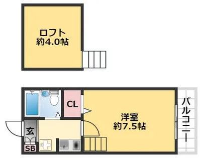 キャンパスヒルズ鈴蘭台【2階】の間取り